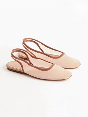 Dries Van Noten Mesh Slingback Flats Blush